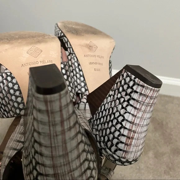 Antonio Melani Snakeskin Sandal Heels - Picture 11 of 12